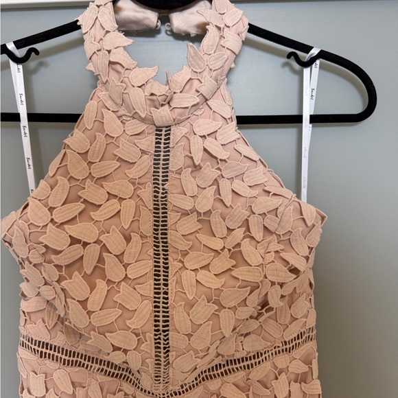 Bardot Gemma Floral Lace Dress in Blush Pink - Picture 3 of 7